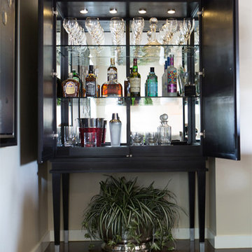 Contemporary Pasadena Condo Bar Cabinet