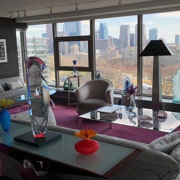 Contemporary Penthouse Condo - Living Room - Open Space Plan
