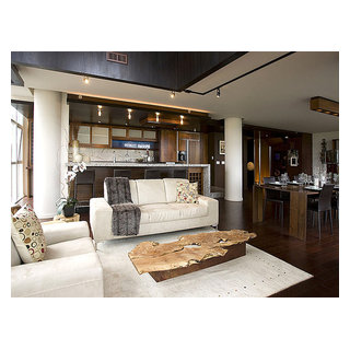 View of Contemporary Penthouse Loft Interior, Portland, Oregon - Contemporary ...