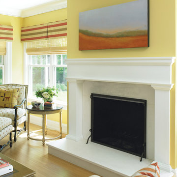 Contemporary Shingle Style Fireplace