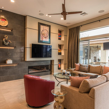 Contemporary, Sleek Home Build with Wine Cellar