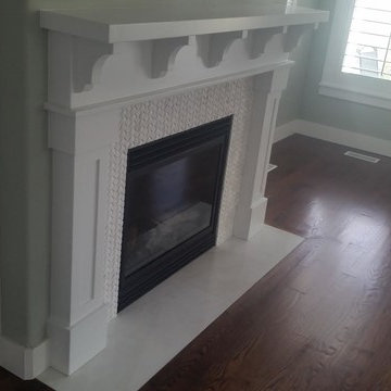 Contemporary White Fireplace