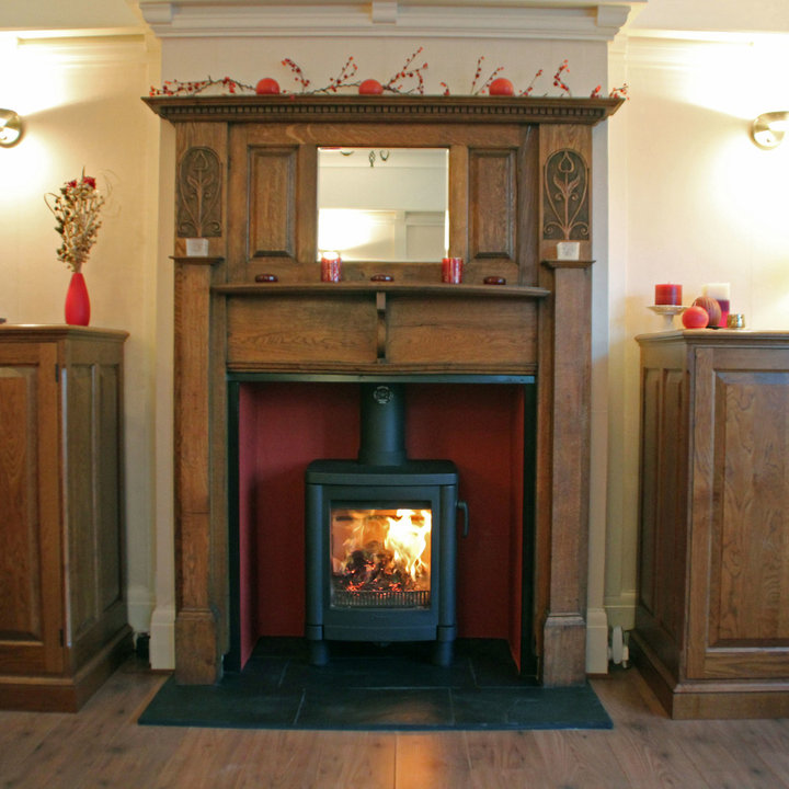 Wood Burning Stove Tile Photos & Ideas Houzz