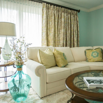 Cool Turquoise Living Room