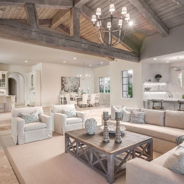 Cooler Color Palette in a Luxury Living Room Design