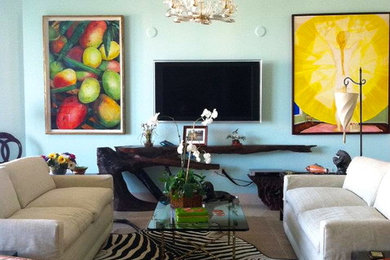 Inspiration for an eclectic living room remodel in Miami
