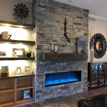 Corinthian Real Thin Stone Veneer Interior Gas Fireplace