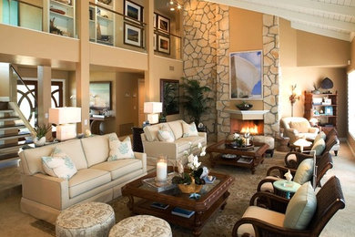 This is an example of a world-inspired living room in San Diego.
