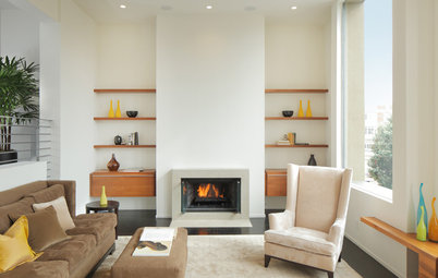 8 Ways to Frame Your Fireplace With Shelves
