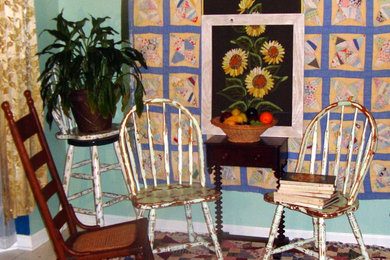 Living room - cottage living room idea in Atlanta