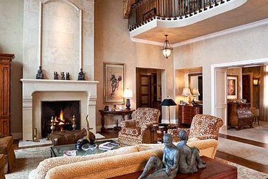 Elegant living room photo in Kansas City