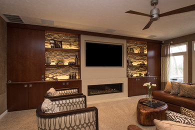 Countryside Dr. TV and Fireplace wall