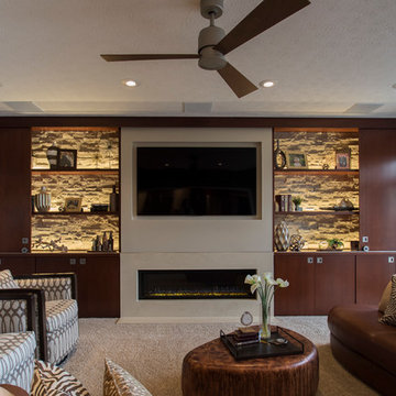 Countryside TV and Fireplace wall