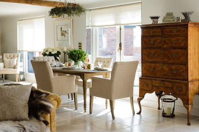 Inspiration for a contemporary dining room remodel in Oxfordshire