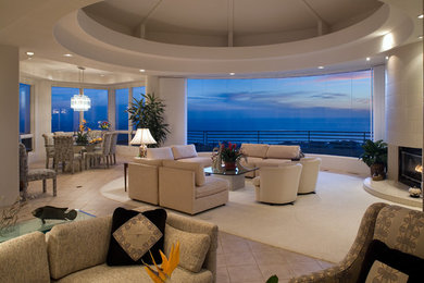 Design ideas for a modern living room in San Diego.