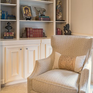 Cozy Reading Corner/ Custom Bookcase with Antique Accents