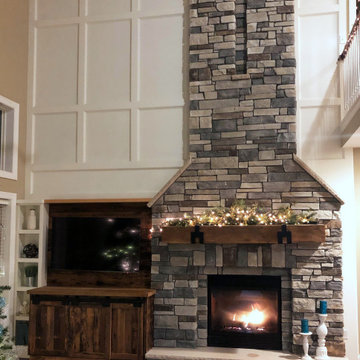 Cozy Warm Field Stone Fireplace