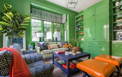 Room of the Day: Green Walls Raise the Energy in This Living Room
