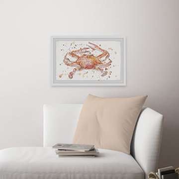 "Crab Splash" Framed Painting Print