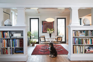 Inspiration for a craftsman living room remodel in Boston