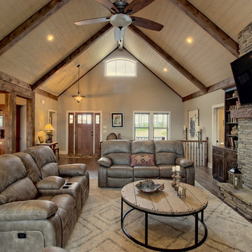 Craftsman Mountain Home: Living/Great Room