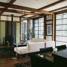 Asian Living Room by Gardner Architects LLC