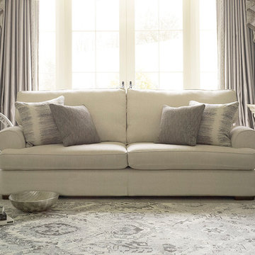 Cream Linen Look Sofa