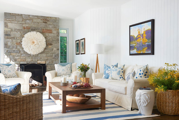 Beach Style Living Room by Emily Griffin Design