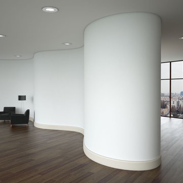 Curved Wall in Loft Apartment