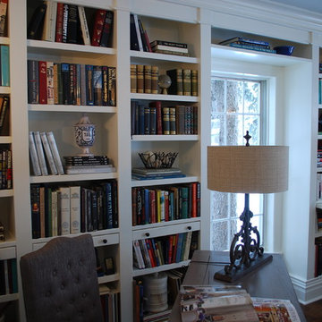 Custom Bookshelves and Fireplace