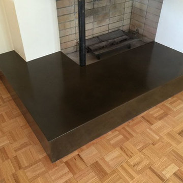 Custom Concrete Fireplace make over/remodel