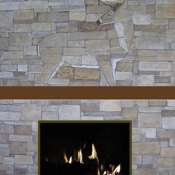 Custom Deer Fireplace