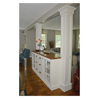 Custom divider between dining room and living room - Transitional - Living Room - Boston - by ...