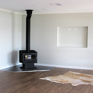 75+ Wohnzimmer mit Linoleum und Eckkamin Ideen & Bilder - Januar 2021