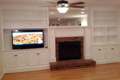 custom Fireplace / built in shelves remodel