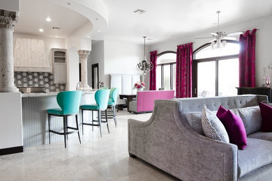 Living room - eclectic living room idea in Phoenix
