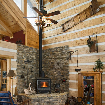 Custom Hand Hewn Log Home