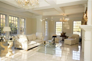 Elegant living room photo in Philadelphia