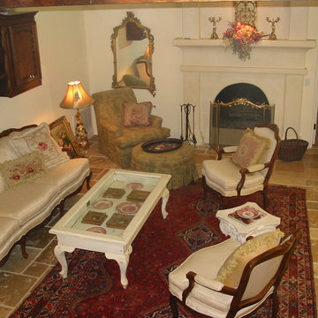 Custom Home Remodel-French Country Living Room