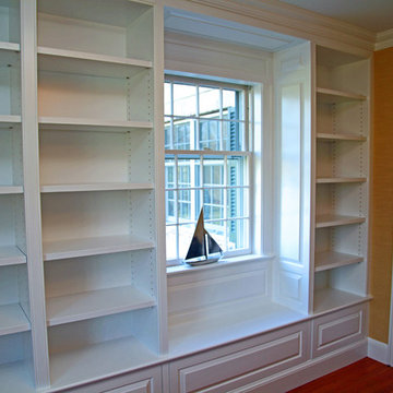 Custom-made library shelves