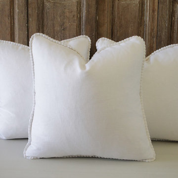 Custom-Made Luxury Linen Pillows with Ruffle