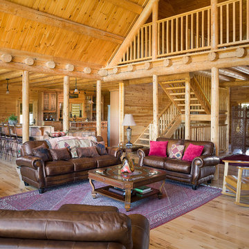 Custom Northern Maine Log Home Estate