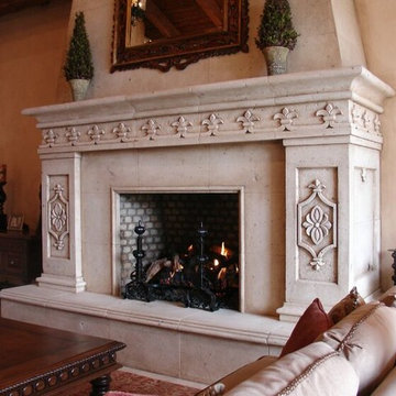 Custom Stonework - Decorative Fireplace