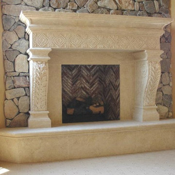 Custom Stonework - Orantely Decorative Fireplace