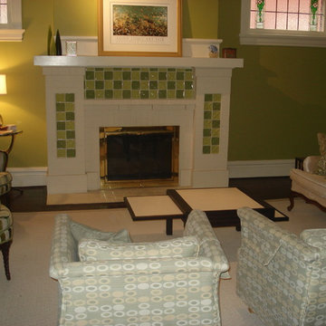 Custom-Tiled Fireplace