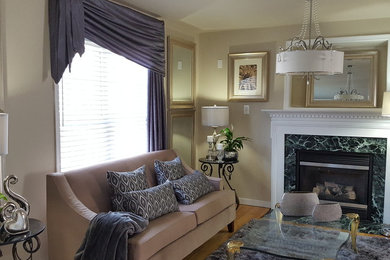 Example of a trendy living room design in Richmond