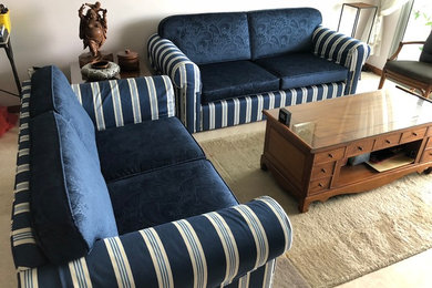 Customised Sofa, cushions, curtains