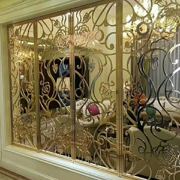 Customized Stainless Steel Nickel Silver 8k Mirror Screen Partition for L.R