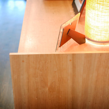 Customized Standard Audio Credenza in Cherry - detail