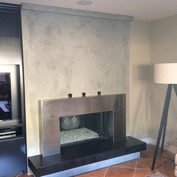 Custon Venetian Plaster Fireplace